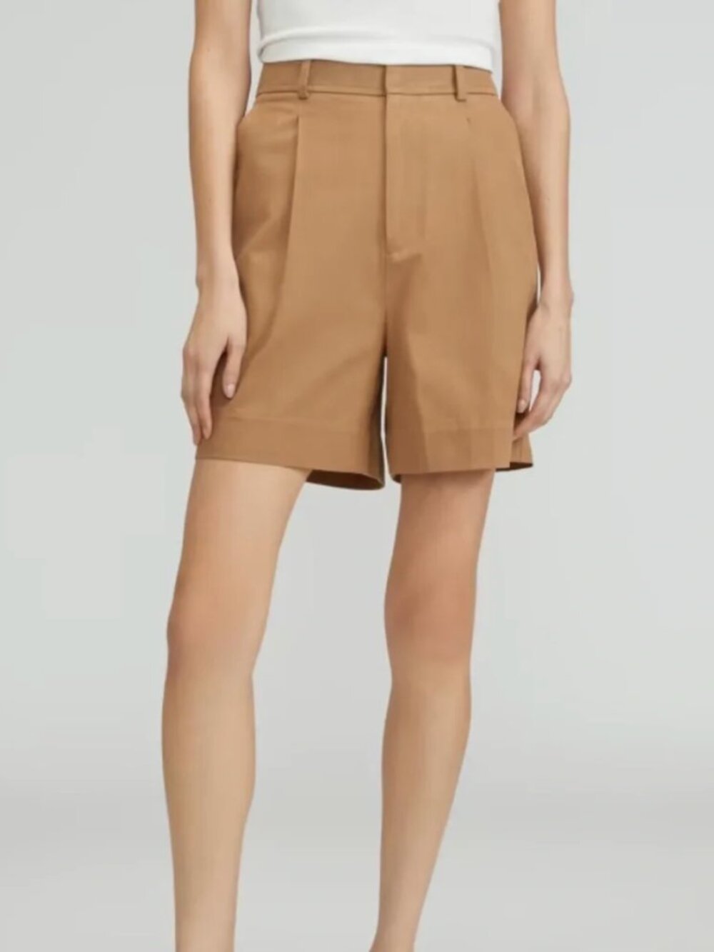 Everlane Tencel Way-High® Drape Short (Tan) (0) - Picture 2 of 6